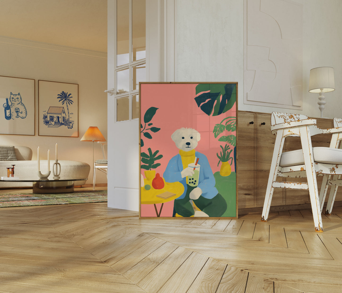 Affiche Cozy Dog Bubble Tea