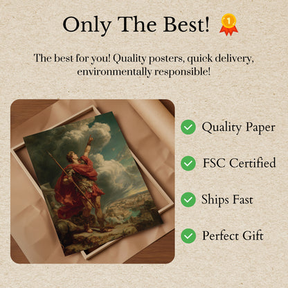 Roman Warrior Conquering City Poster