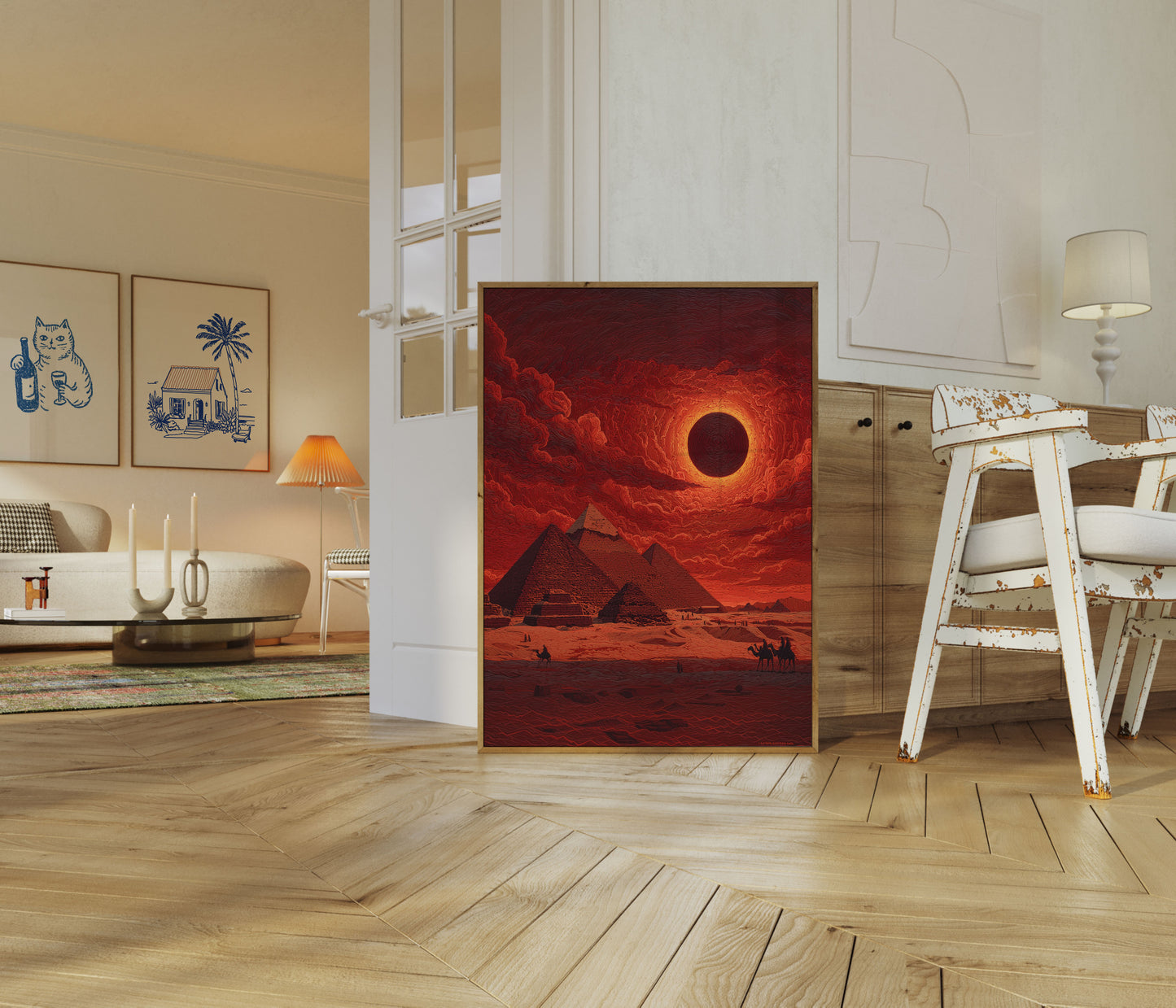 Apokalyptisk Egyptisk Pyramider Plakat