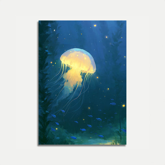Glødende manet havplakat