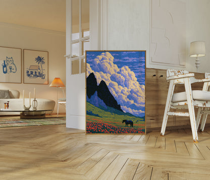 Bjergtærskel-alpemotiv Plakat