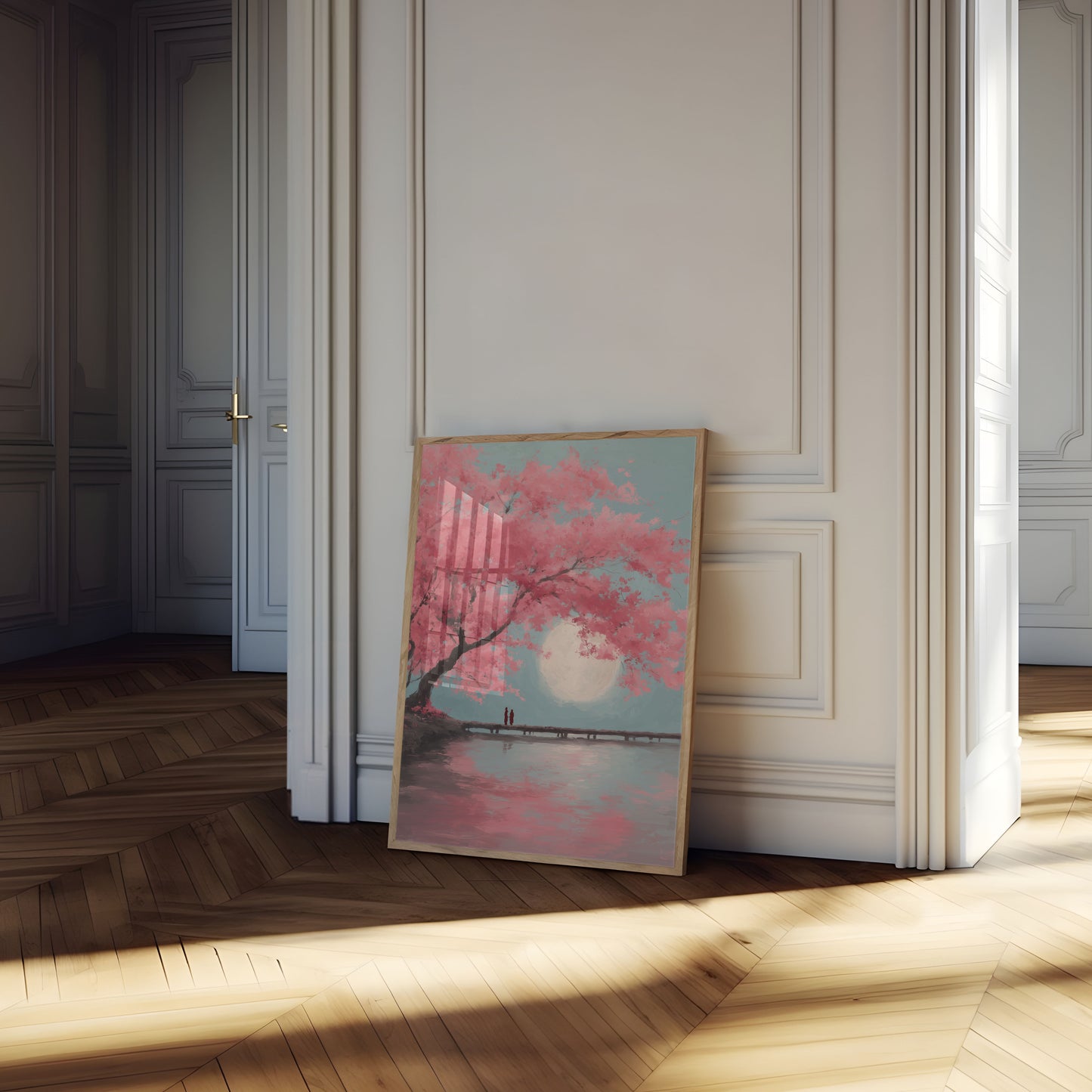 Kirschblüten-Mondlicht-Poster