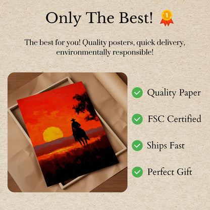 Sunset Rider Western Poster
