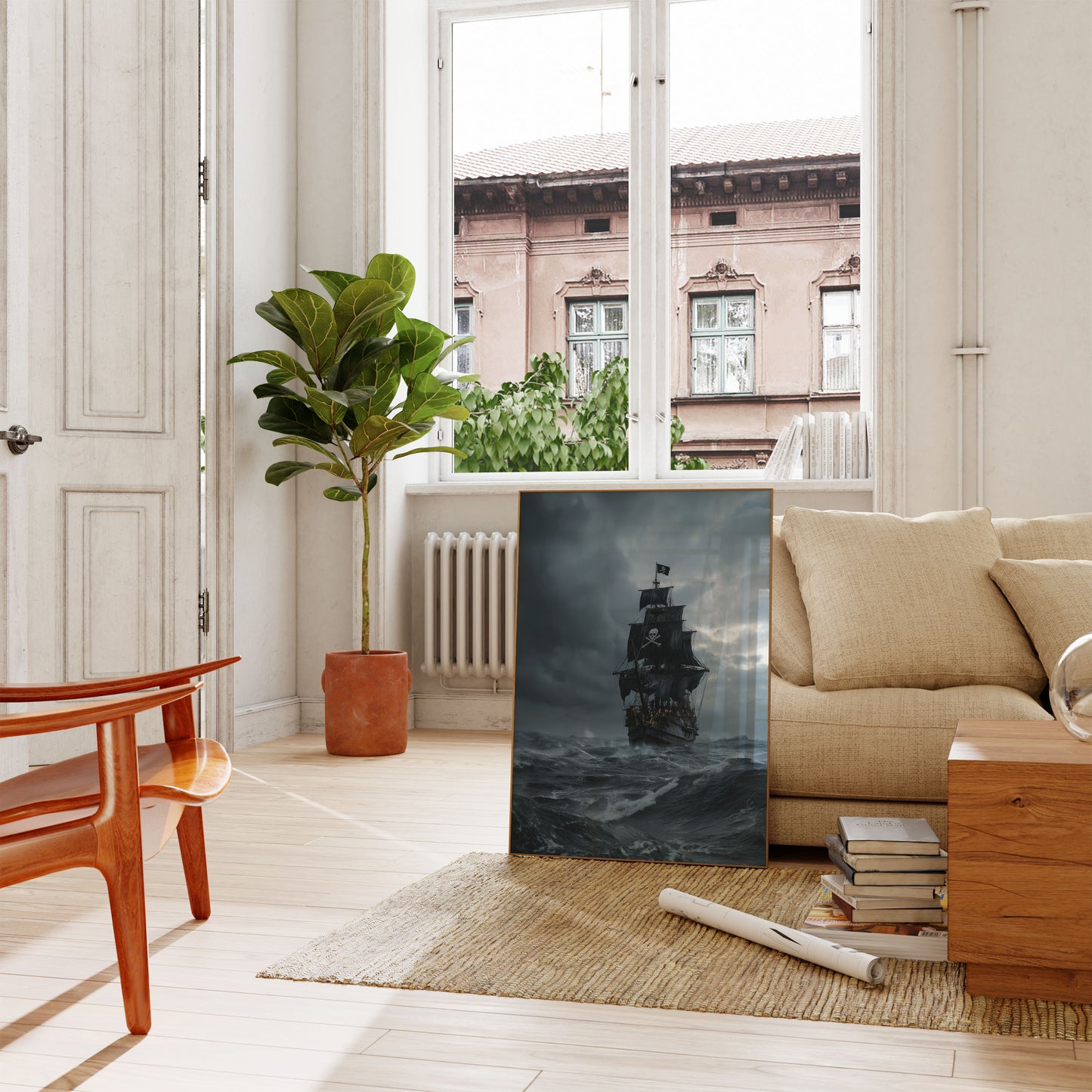 Temný Pirátský Lodní Bouře Plakát