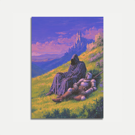 Knight and Castle Fantasy Poster