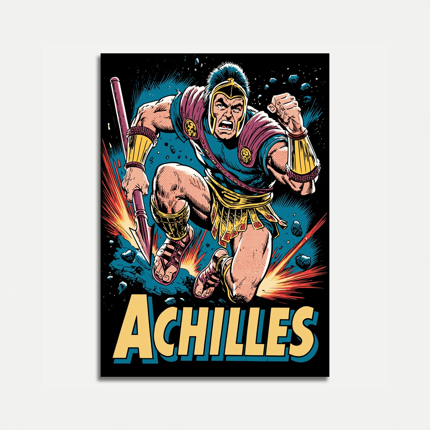Achilles Warrior Battle Poster