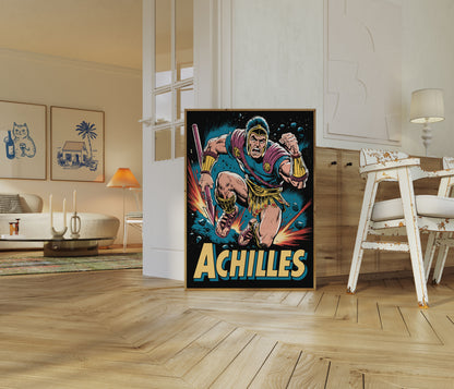 Achilles Warrior Battle Poster