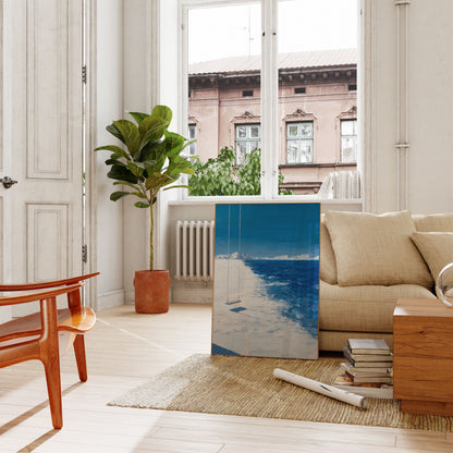 Solitary Swing Ocean Landscape Poster