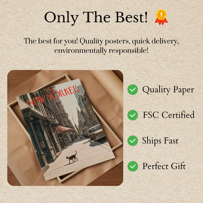 New York City Street Cat Poster