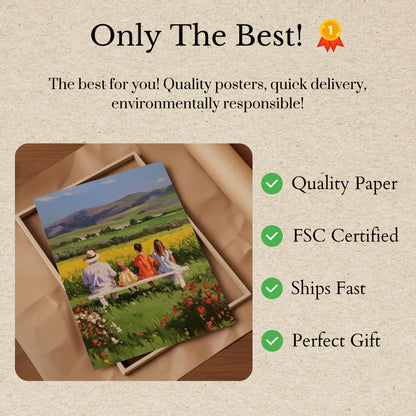 Countryside Family Meadow Poster