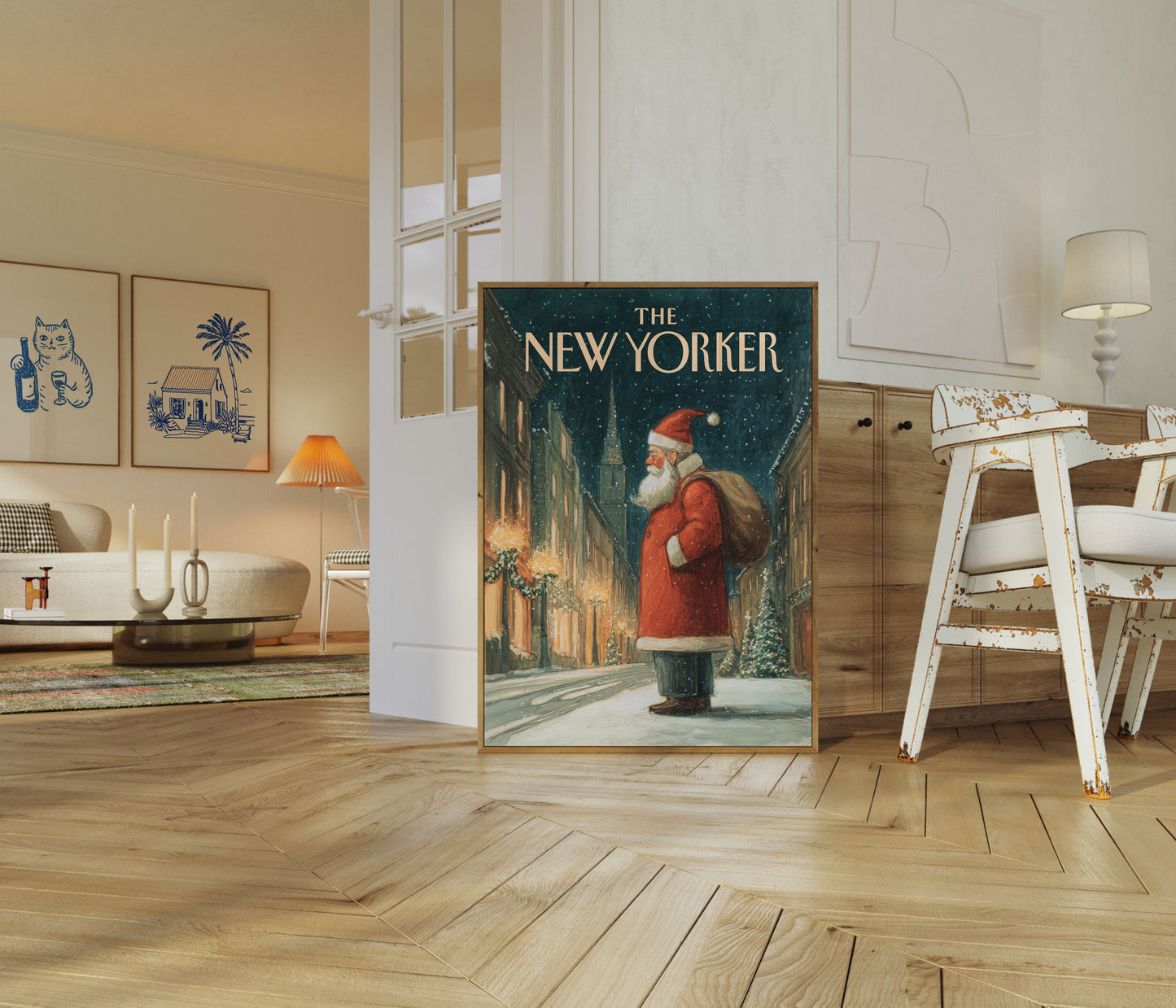Snowy New York Christmas Poster