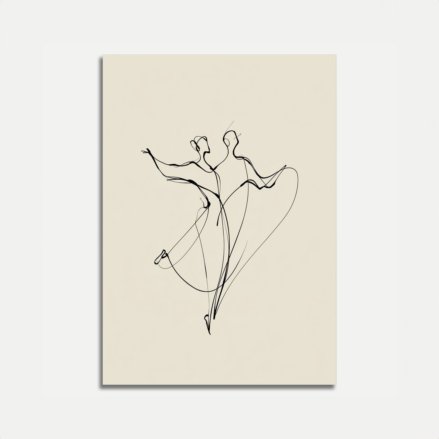 Tanzende Silhouetten in Bewegung Poster