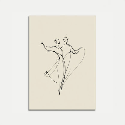 Tanzende Silhouetten in Bewegung Poster