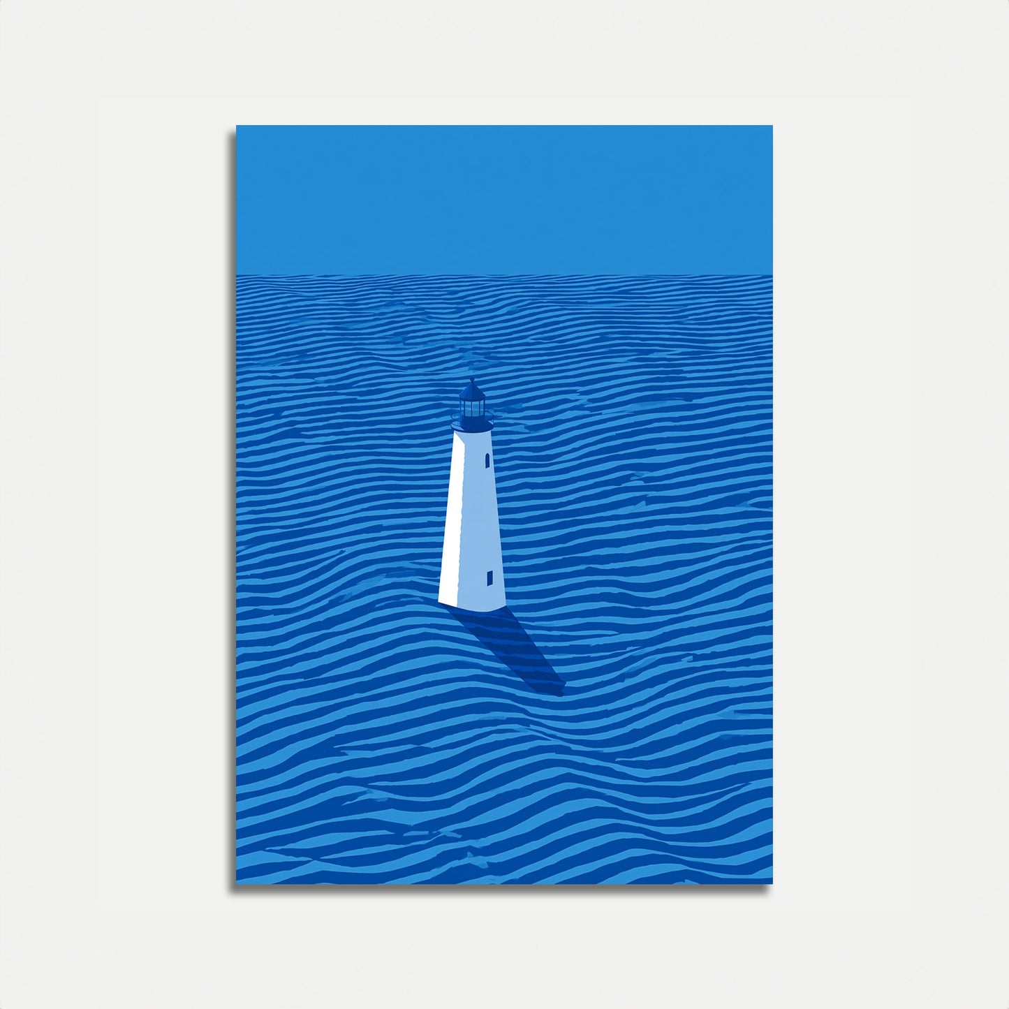 Fyrtårn i roligt vand plakat
