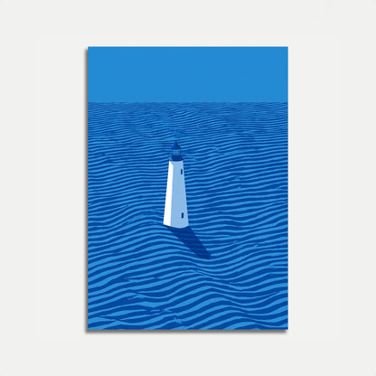 Fyrtårn i roligt vand plakat