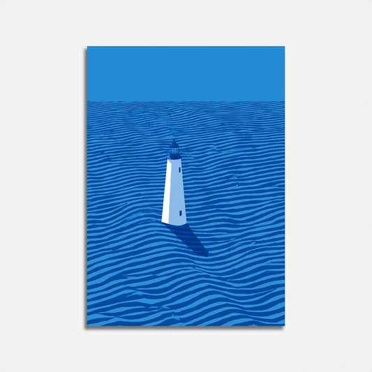 Lighthouse in Calm Waters Poster