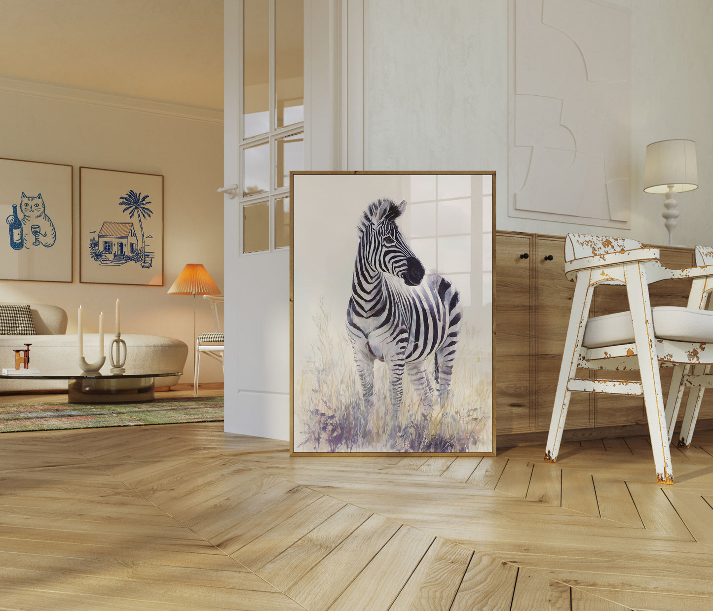 Elegant Zebra Wilderness Poster
