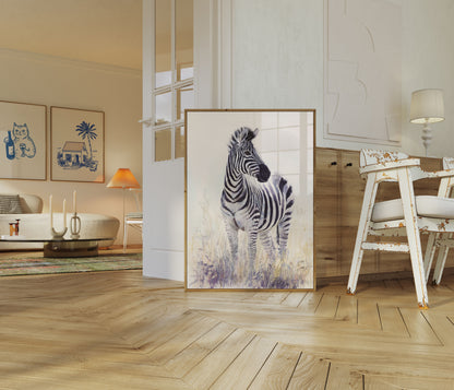 Elegant Zebra Wilderness Poster