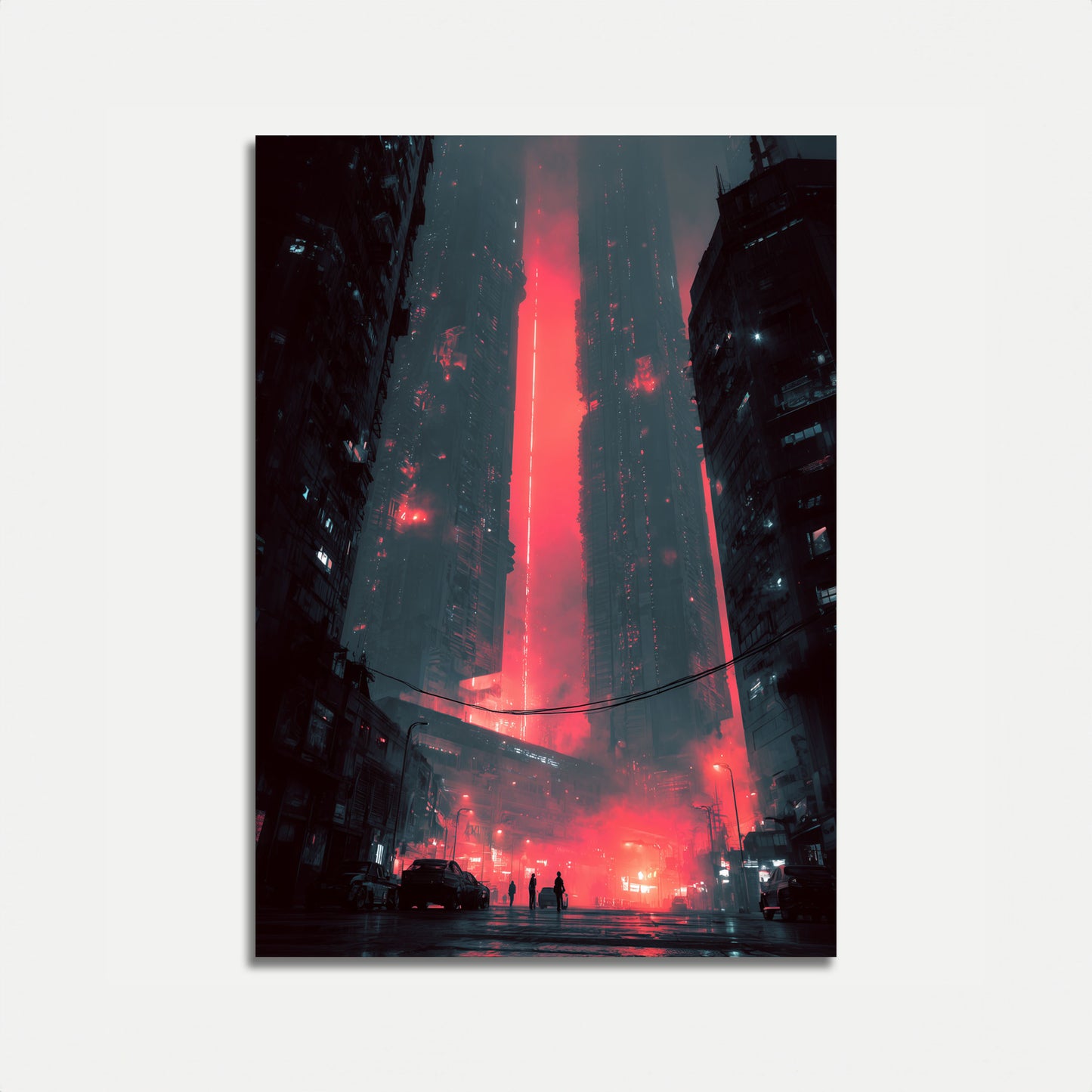 Poster della Città Distopica Cremisi