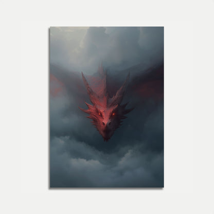 Crimson Dragon Storm Poster