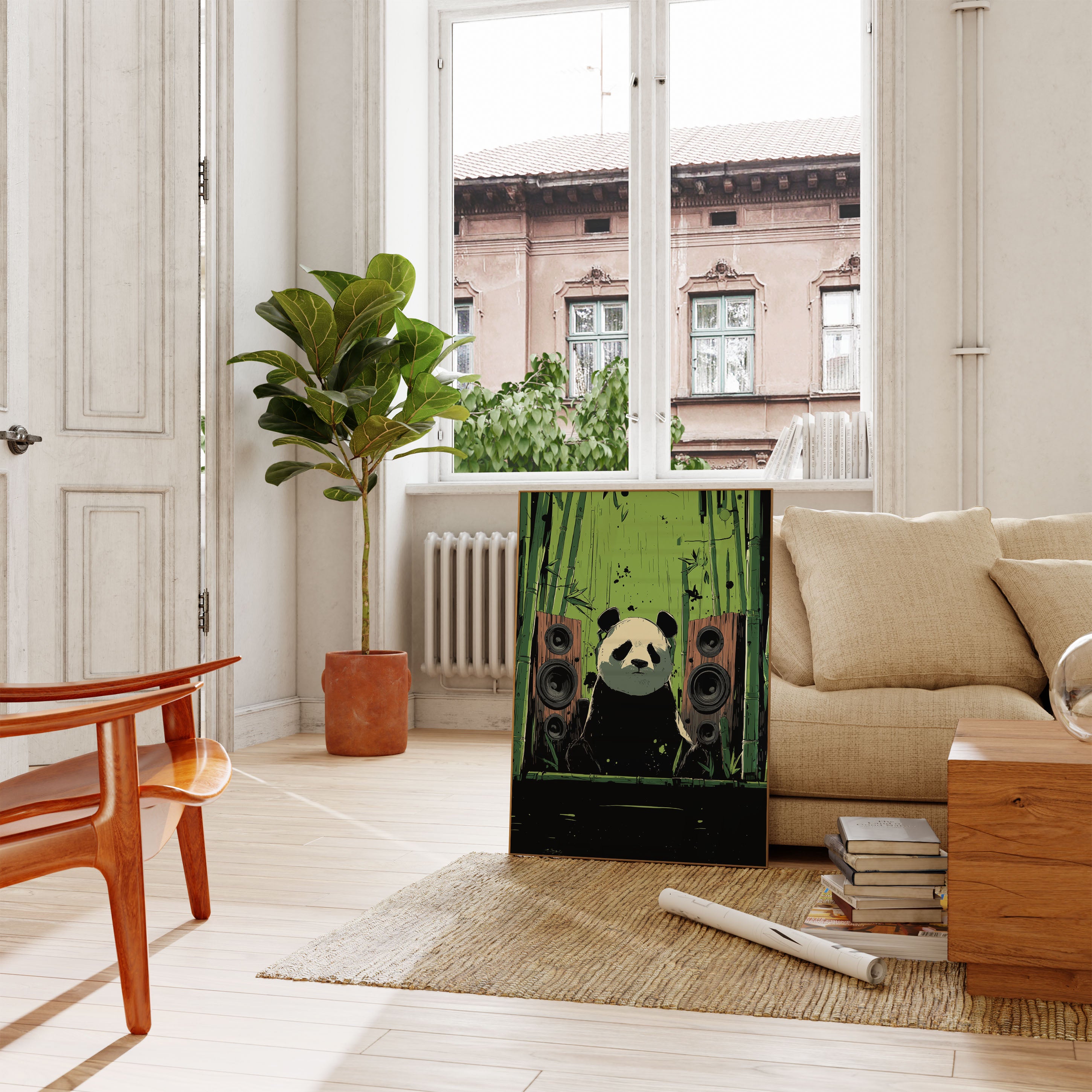Panda DJ Poster - Music Wildlife Wall Art Print – Artisout
