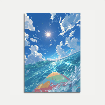 Ocean Wave Surfing Dream Poster
