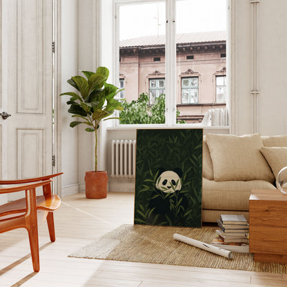 Panda in Bamboo Forest Poster