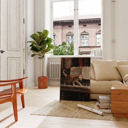 Musical Cat on Piano Poster