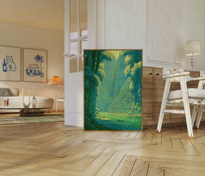 Mountain Canyon River Valley Poster