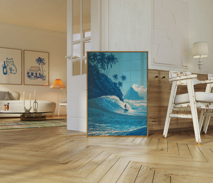 Tropical Wave Rider Poster