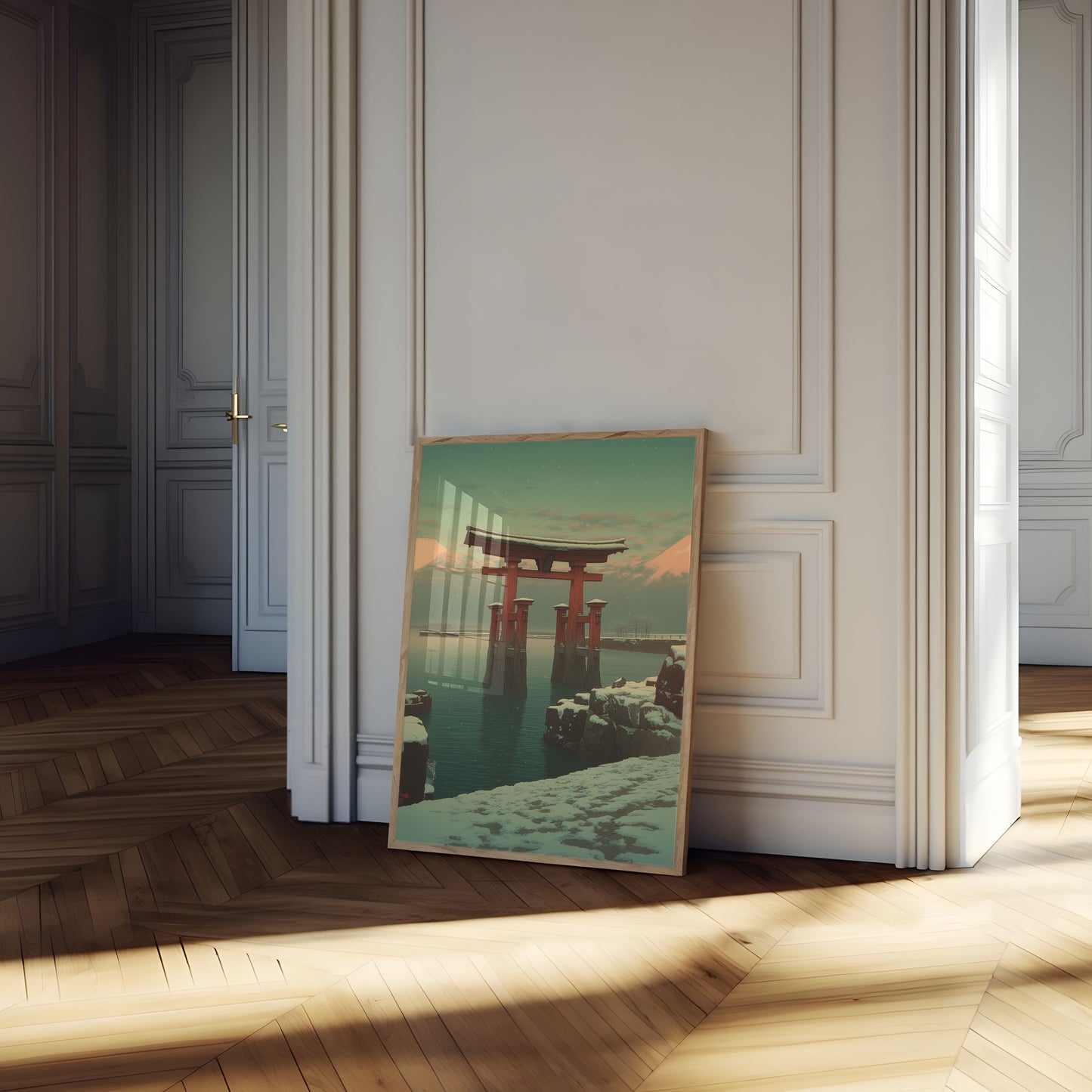 Poster Invernale del Torii Giapponese