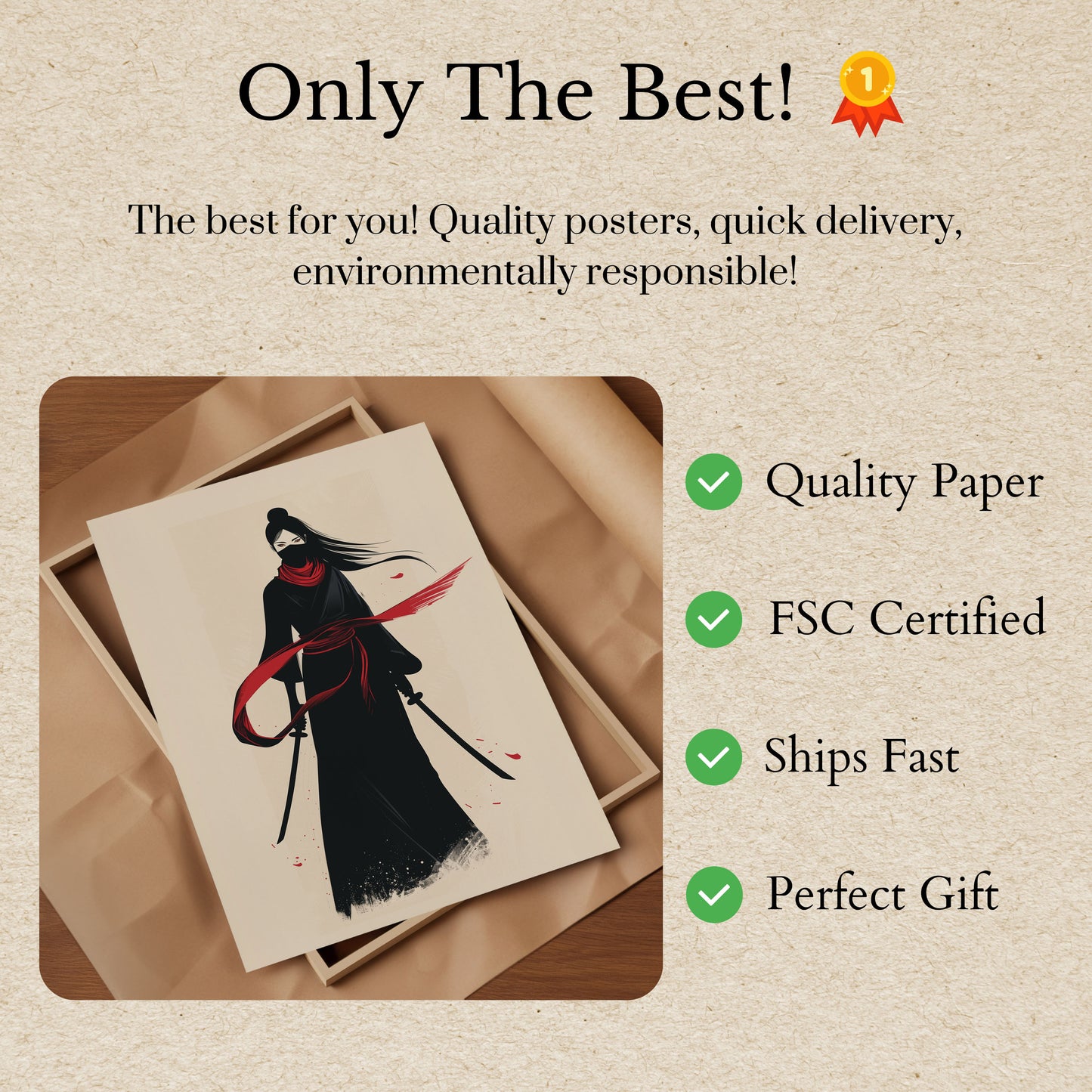 Tichá Čepel Samurajská Žena Plakát