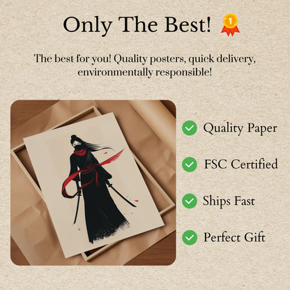 Tichá Čepel Samurajská Žena Plakát