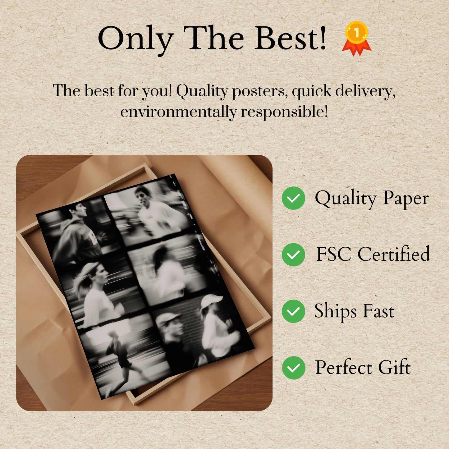 Motion Blur Running Photography Poster