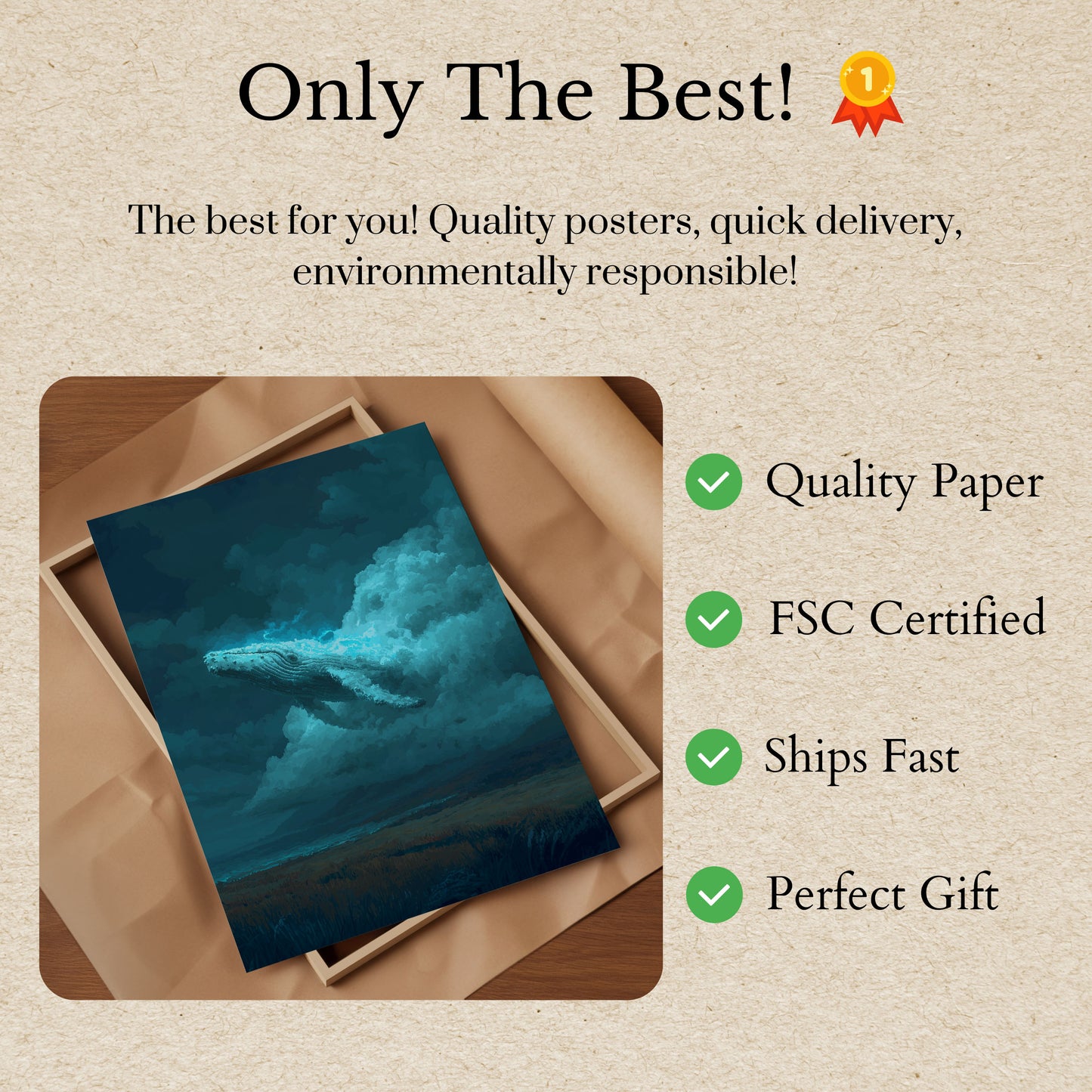 Sky Whale Dream Poster