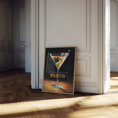 Classic Martini Bar Art Poster
