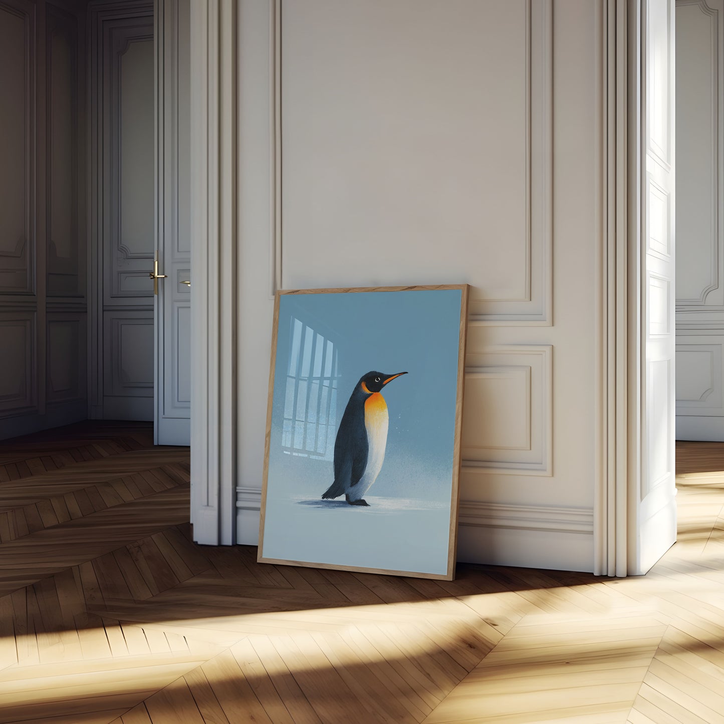 Elegant kejserpingvin plakat