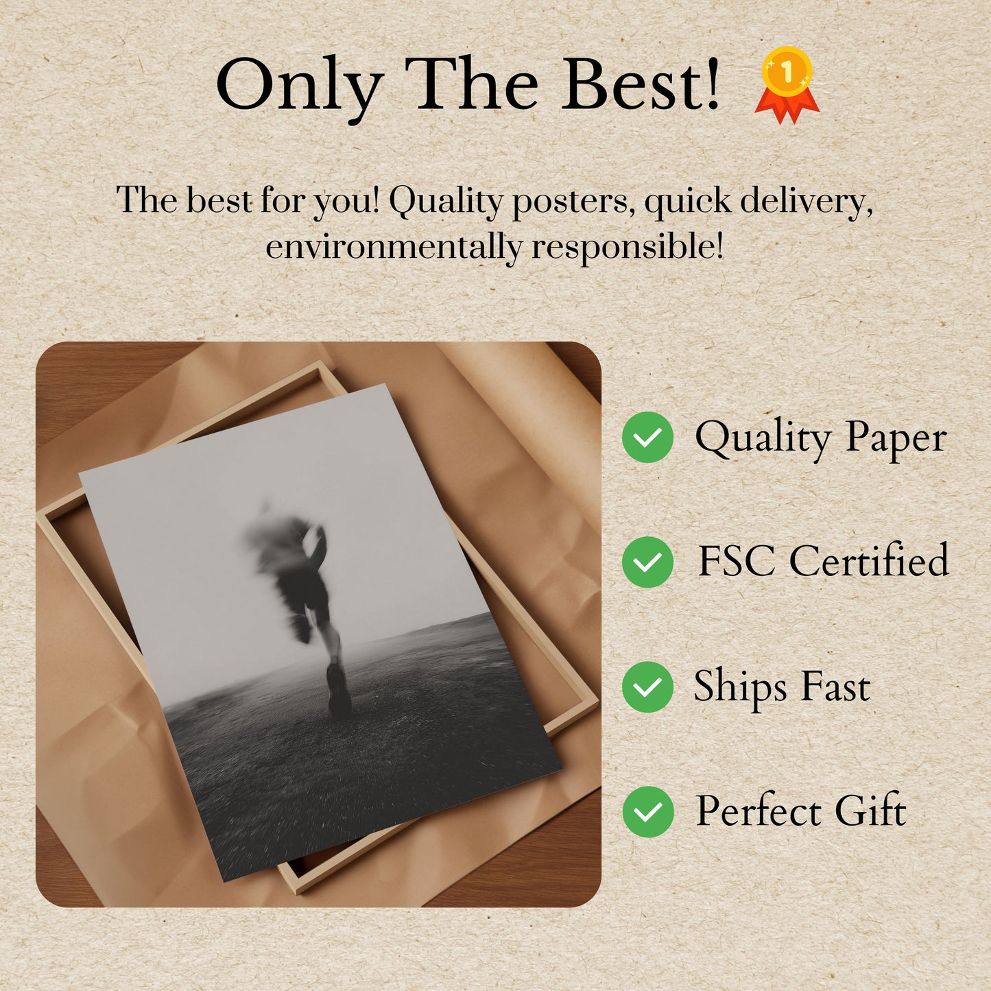 Pôster de Corrida em Movimento Desfocado