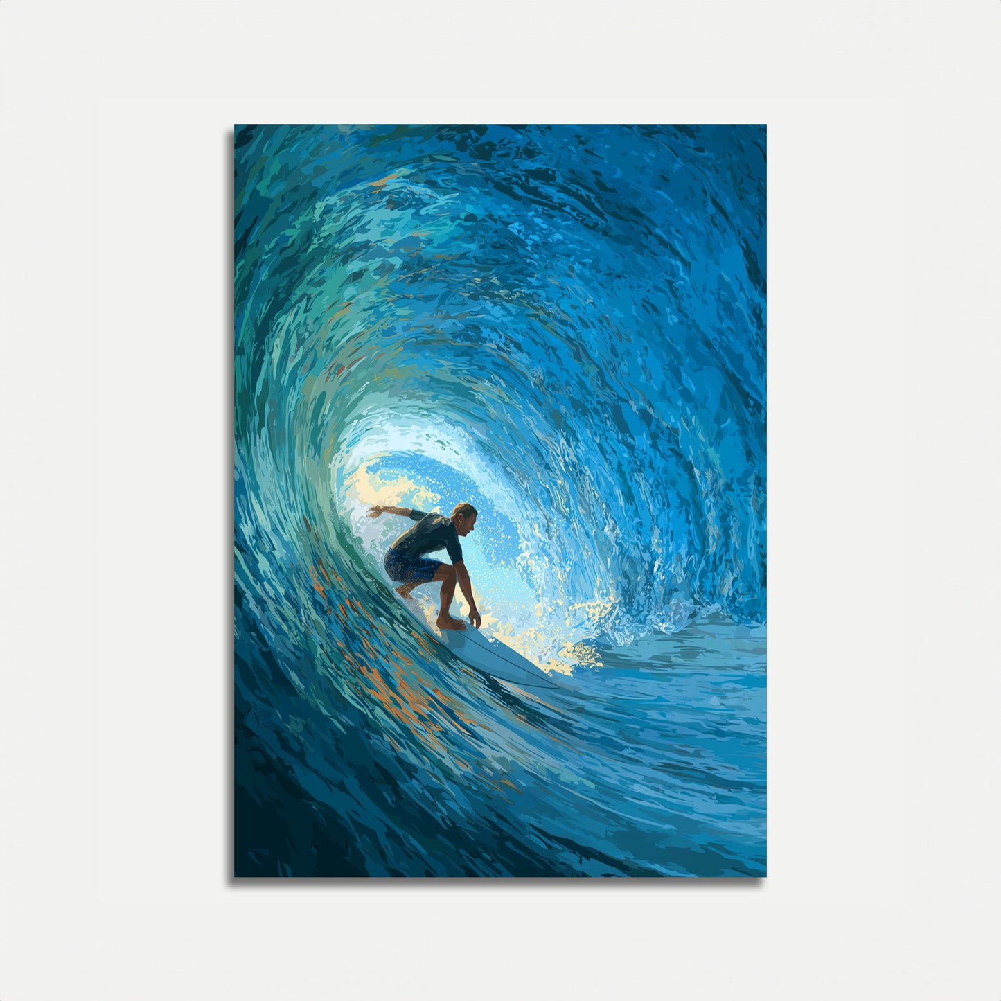 Inside the Ocean's Blue Barrel Poster