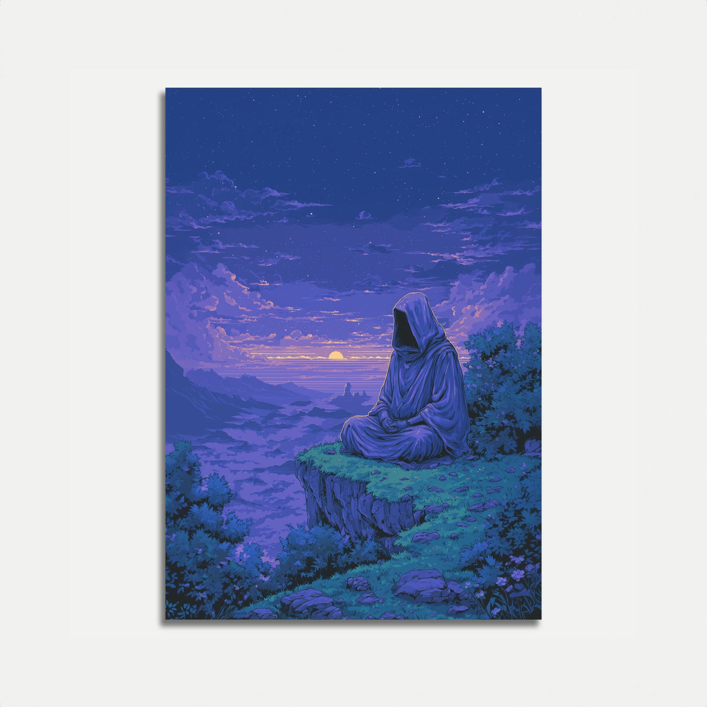Póster de Meditación al Atardecer