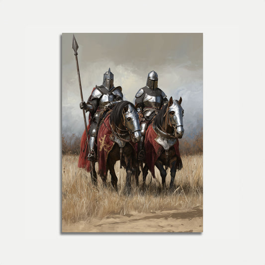 Medieval Knights Battle Charge Poster
