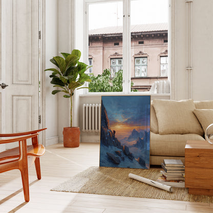 Mountain Ascent Sunset Poster