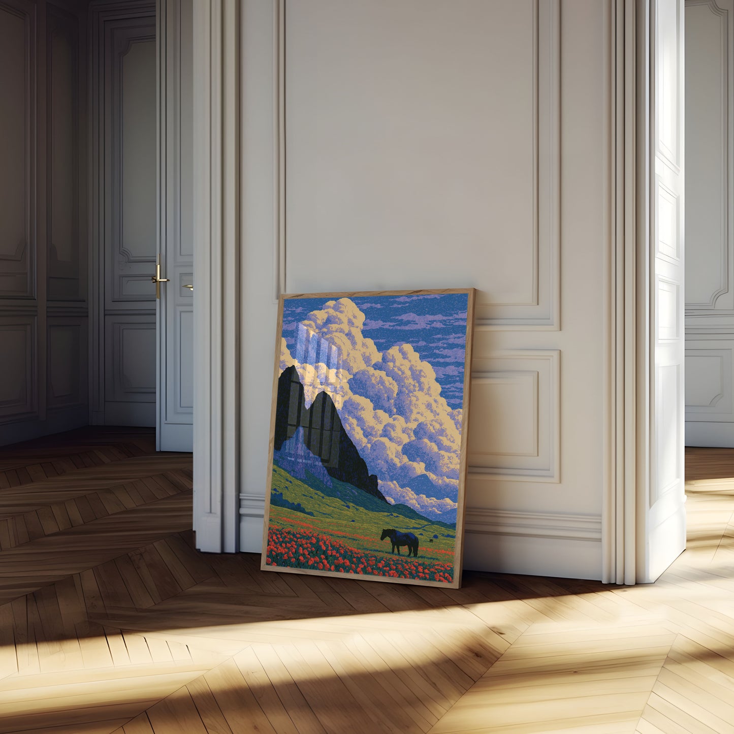 Bjergtærskel-alpemotiv Plakat