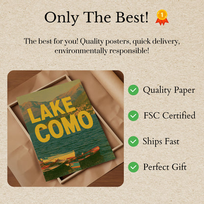 Comer See Italienische Landschaft Poster