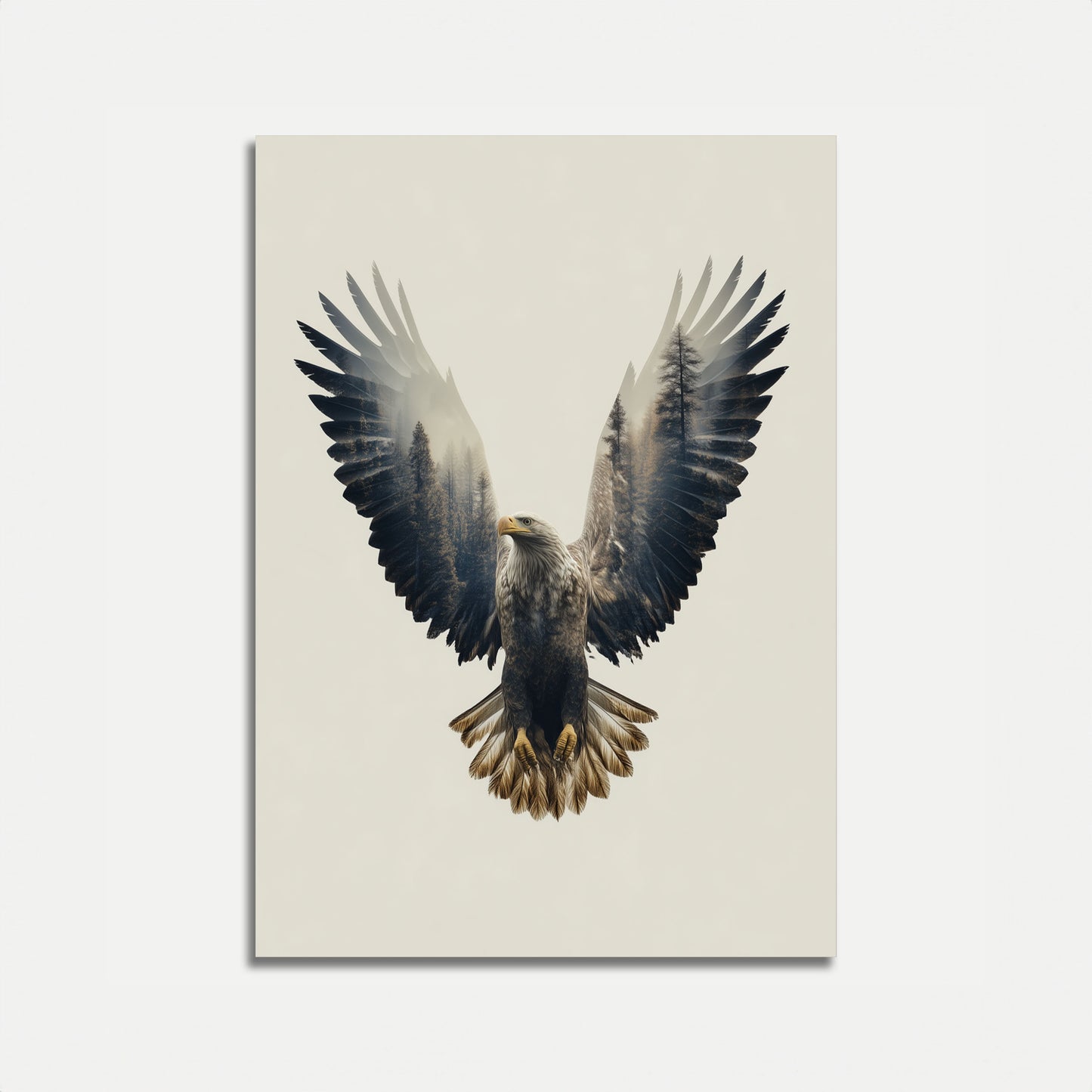 Mistige Bos Adelaar Poster