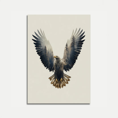 Mistige Bos Adelaar Poster