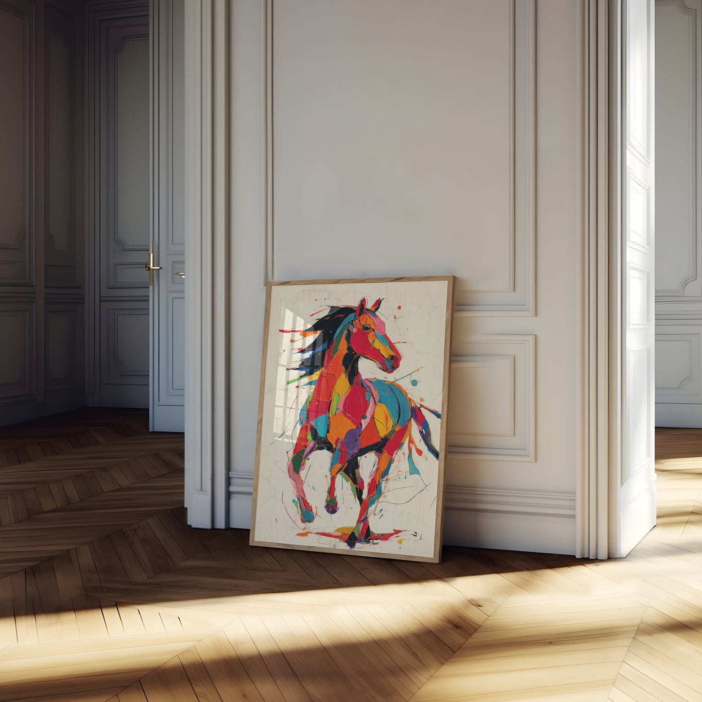 Vibrant Galloping Horse Poster