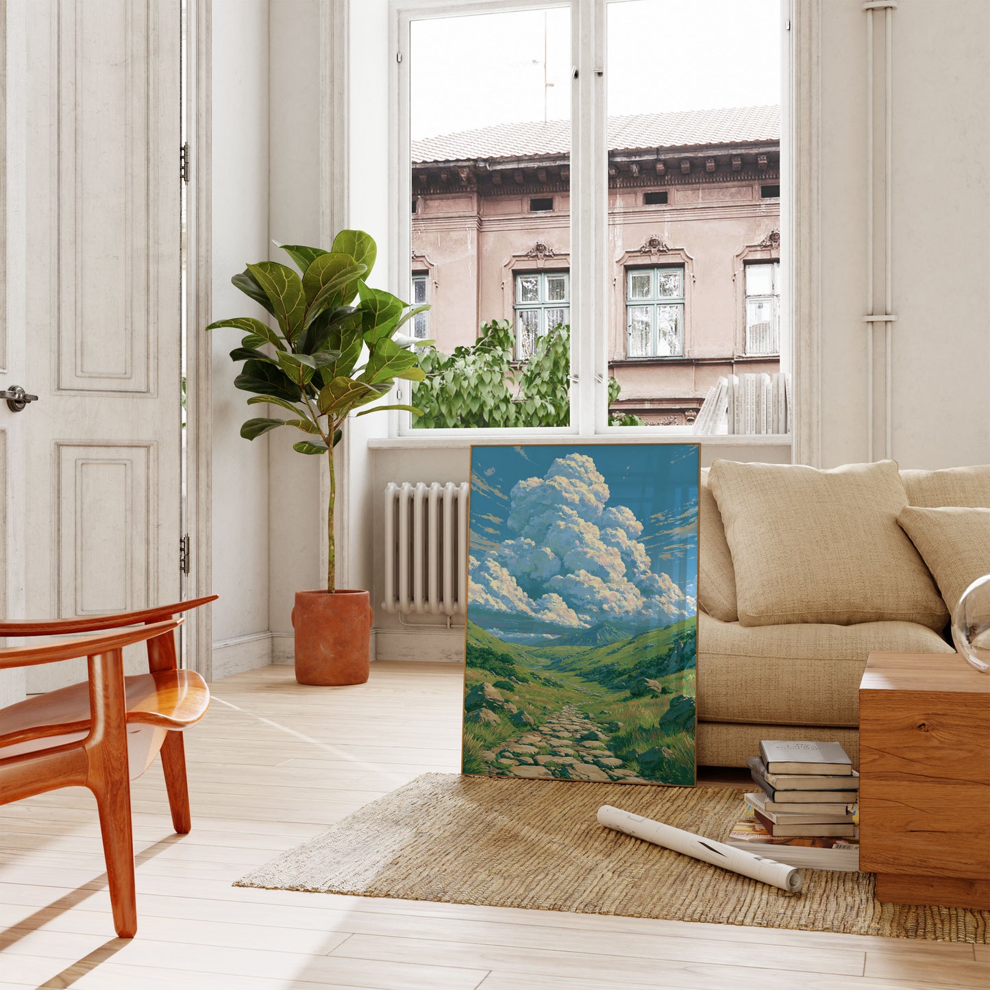 Mountain Valley Landscape Poster