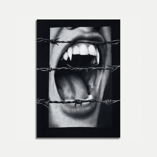 Fangs and Barbed Wire Poster