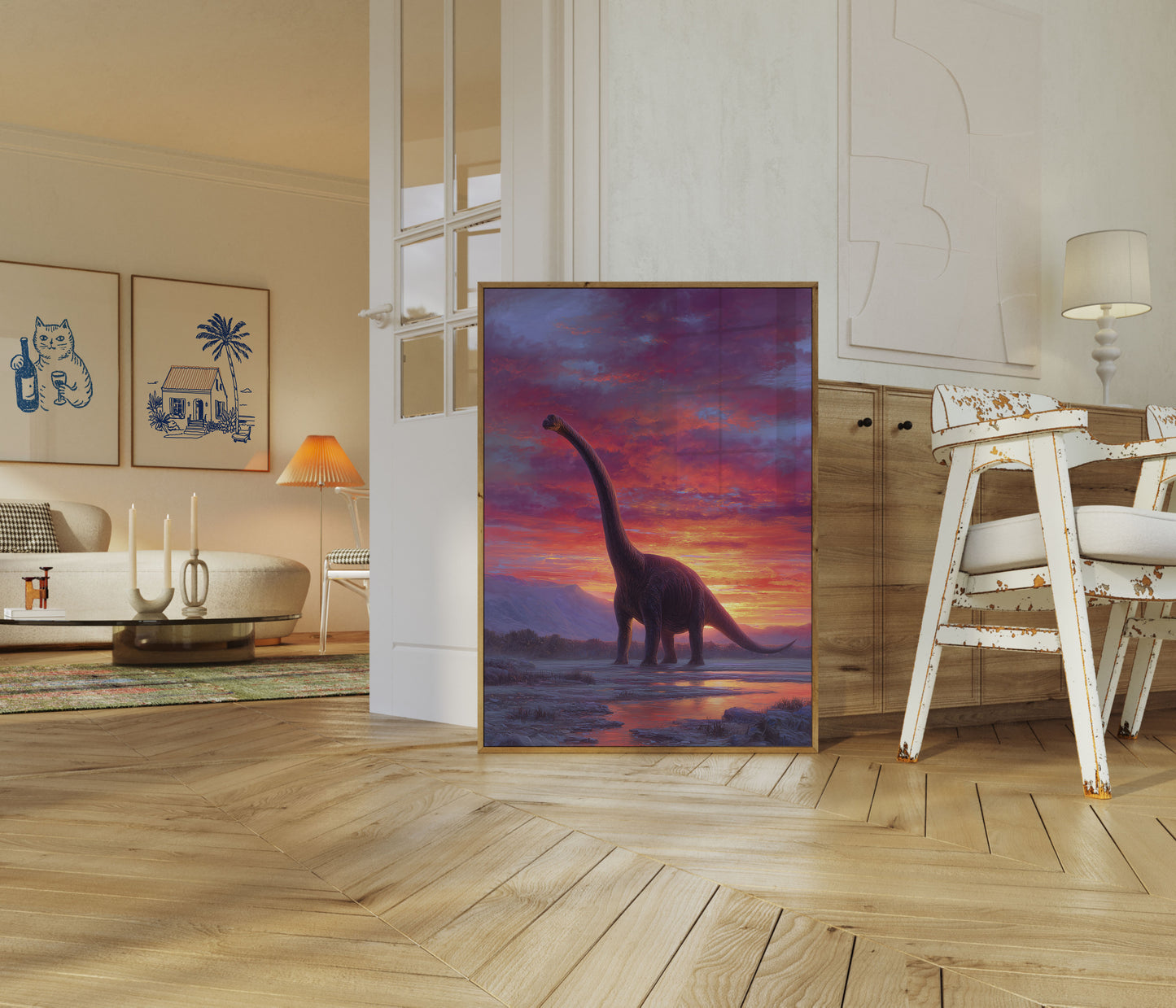 Brontosaurus Sunset Majesty Poster